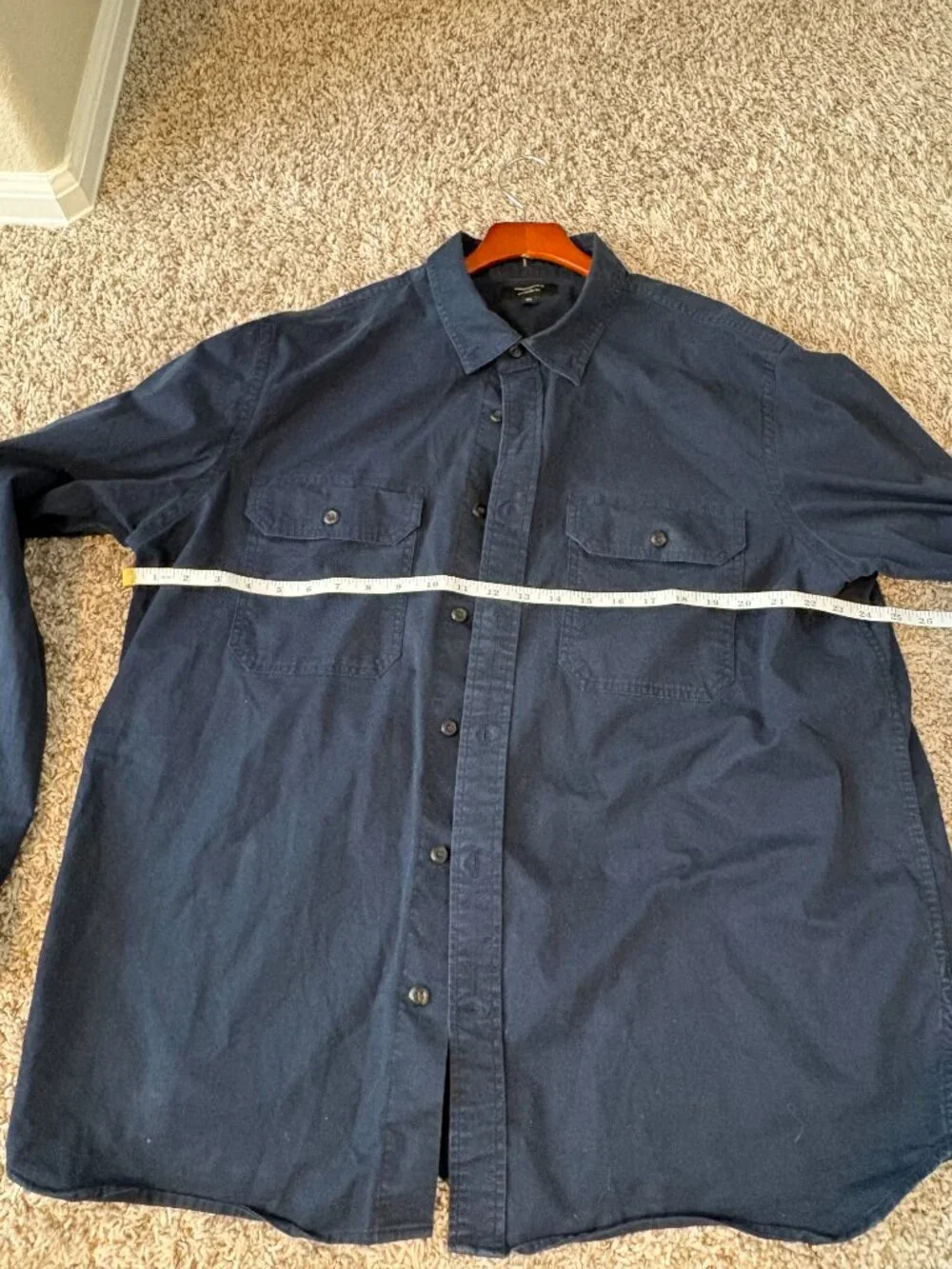 Banana Republic Mens XL Navy Cotton Shacket Utility Overshirt Jacket